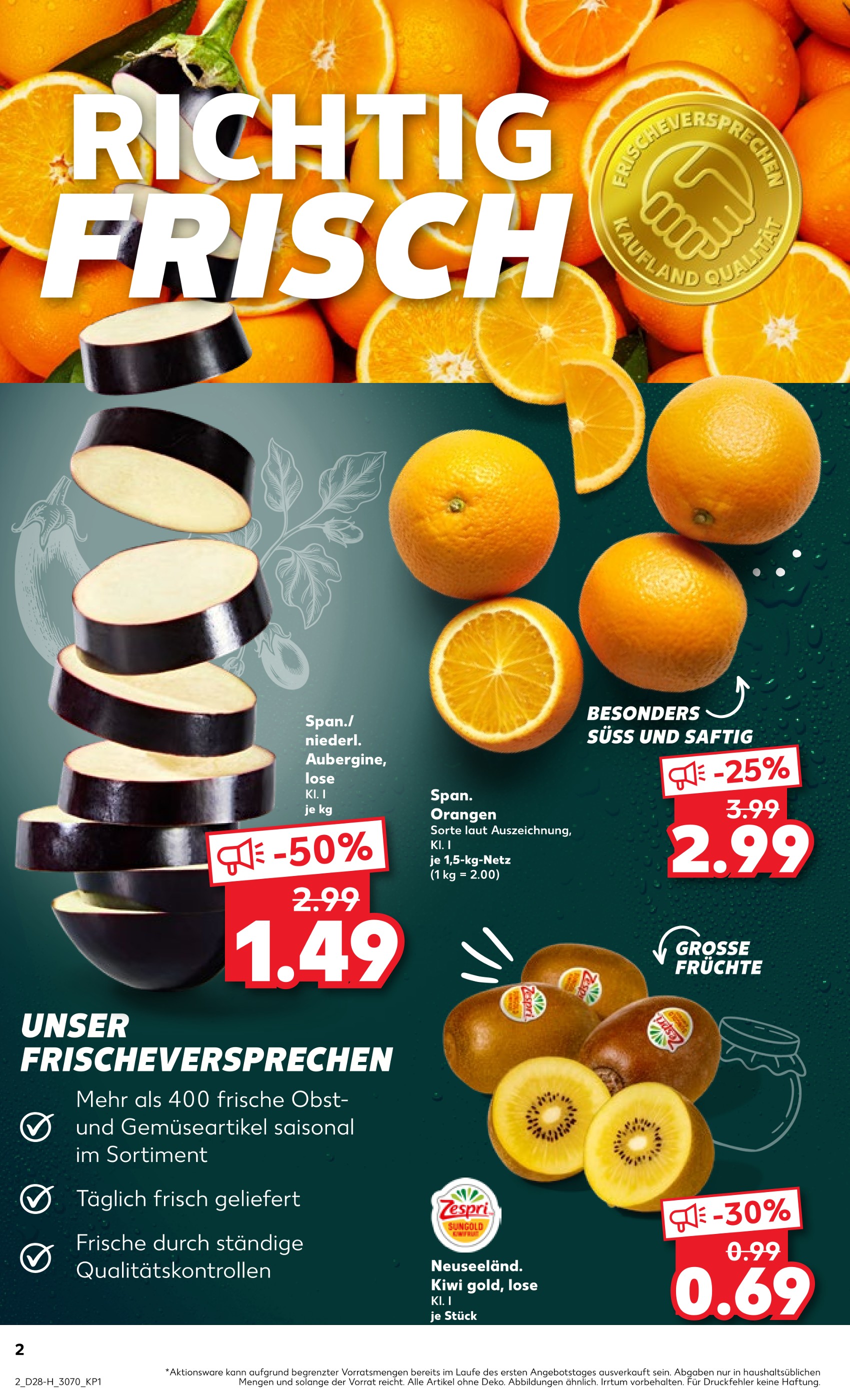 Orangen Angebot im aktuellen Kaufland Prospekt auf Seite 2